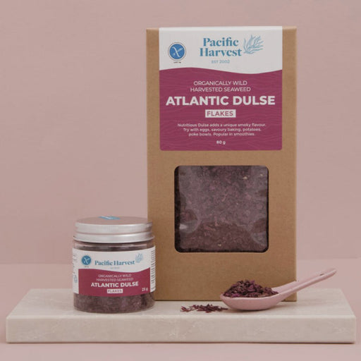 Pacific Harvest Atlantic Dulse Flakes, Wild Harvested Seaweed 80g - The Health Shop