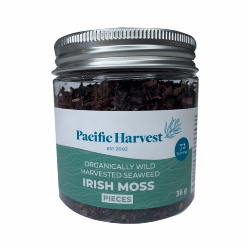 Pacific Harvest Irish Moss Pieces, Wild Harvested Seaweed 36g - The Health Shop