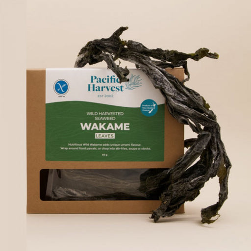 Pacific Harvest Wakame Leaves, Wild Harvested Seaweed 80g - The Health Shop