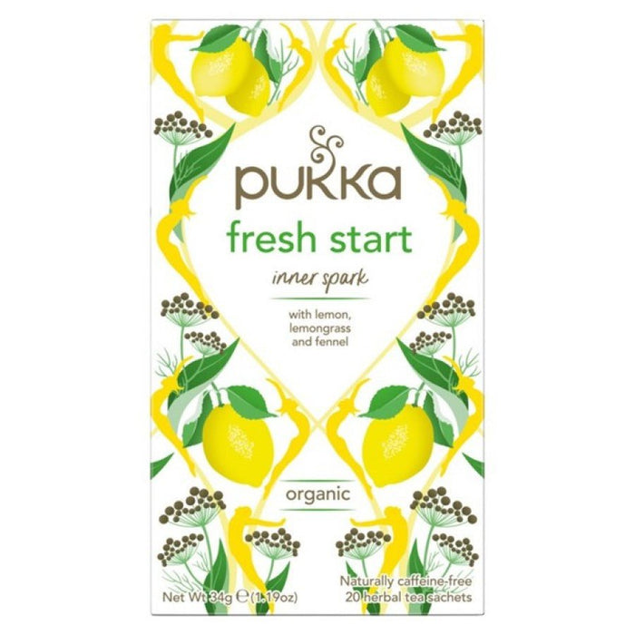 Pukka Fresh Start 20 herbal tea sachets - The Health Shop