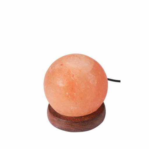 Salt Stone Mini Ball Lamp - USB Orange Glow LED - The Health Shop