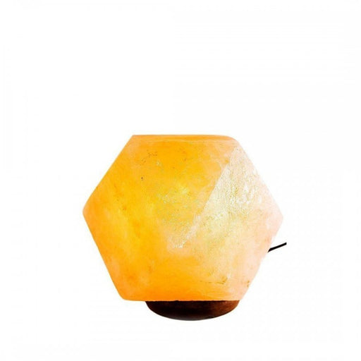 Salt Stone Mini Diamond Lamp - USB Orange Glow LED - The Health Shop