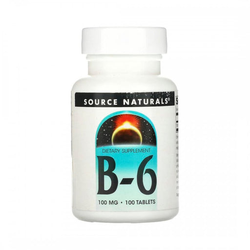 Source Naturals B-6 100mg 100tabs - The Health Shop