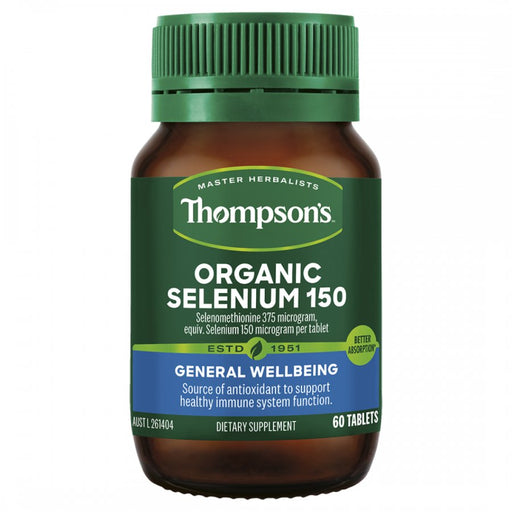 Thompson's Organic Selenium 150 60tabs - The Health Shop