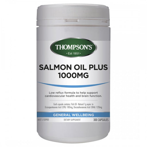 Thompson's Salmon Oil Plus 1000 300caps - The Health Shop