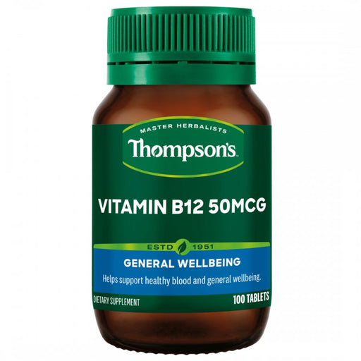 Thompson's Vitamin B12 50mcg 100tabs - The Health Shop