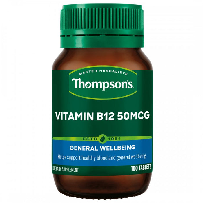 Thompson's Vitamin B12 50mcg 100tabs - The Health Shop