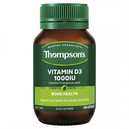 Thompson's Vitamin D3 1000IU 240caps - The Health Shop