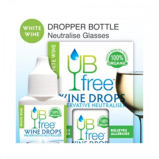 UBfree Wine Drops Preservative Neutraliser - WHITE WINE - The Health Shop