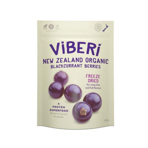 ViBERi Organic Freeze Dried Blackcurrants 120g - The Health Shop