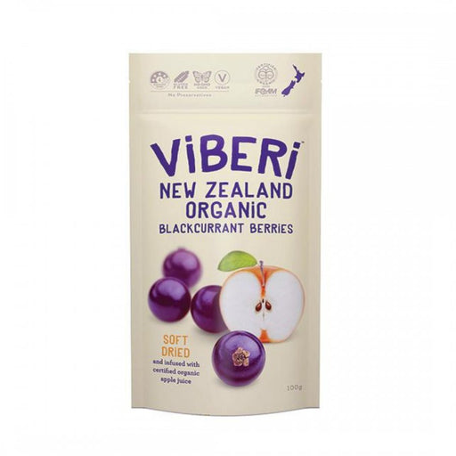 ViBERi Organic Soft Dried Blackcurrants 100g - The Health Shop