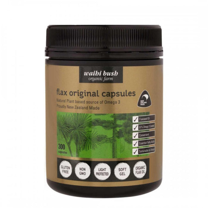 Waihi Bush Flax Original 300caps - The Health Shop