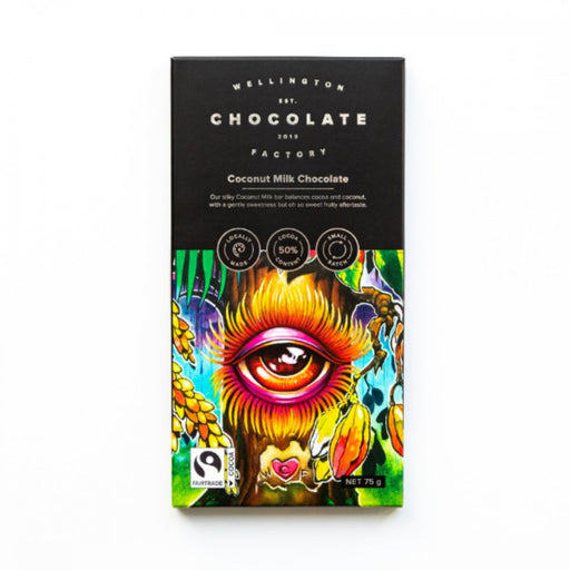 Wellington Chocolate Factory Coconut Milk Chocolate Bar 75g - The Health Shop